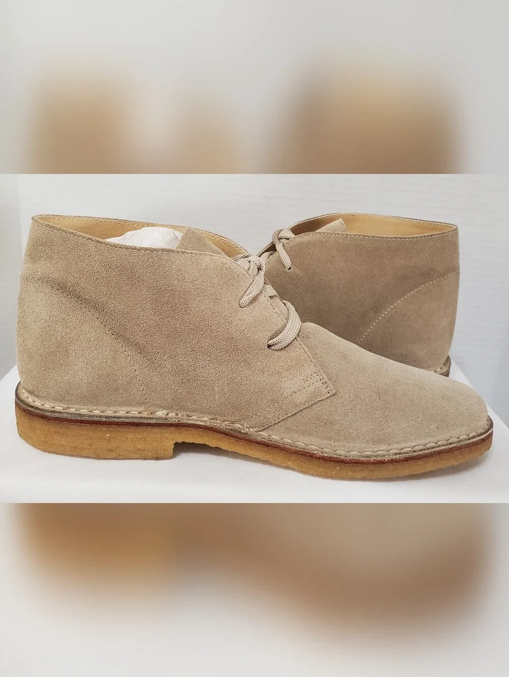 Barney’s New York Suede Leather Beige Men’s Chukka/Desert Boots Sz 8.5M
